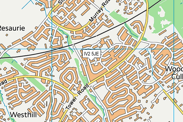 IV2 5JE map - OS VectorMap District (Ordnance Survey)