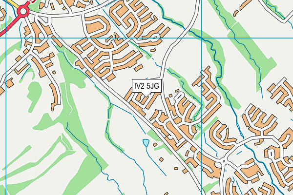 IV2 5JG map - OS VectorMap District (Ordnance Survey)