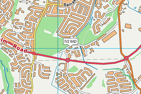 IV2 6AD map - OS VectorMap District (Ordnance Survey)