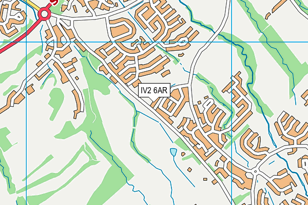 IV2 6AR map - OS VectorMap District (Ordnance Survey)