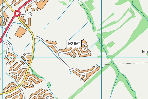 IV2 6AT map - OS VectorMap District (Ordnance Survey)