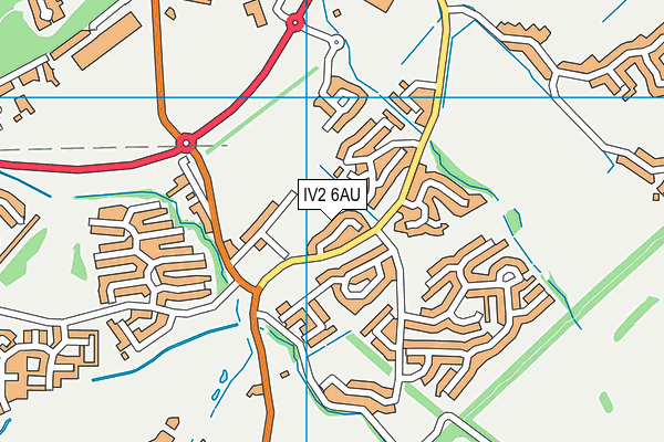 IV2 6AU map - OS VectorMap District (Ordnance Survey)