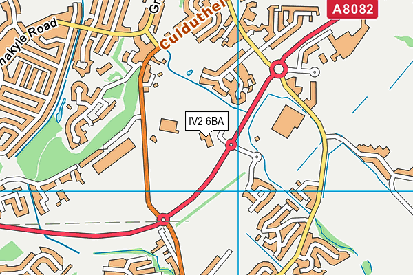 IV2 6BA map - OS VectorMap District (Ordnance Survey)