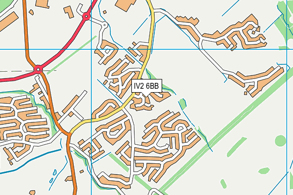 IV2 6BB map - OS VectorMap District (Ordnance Survey)