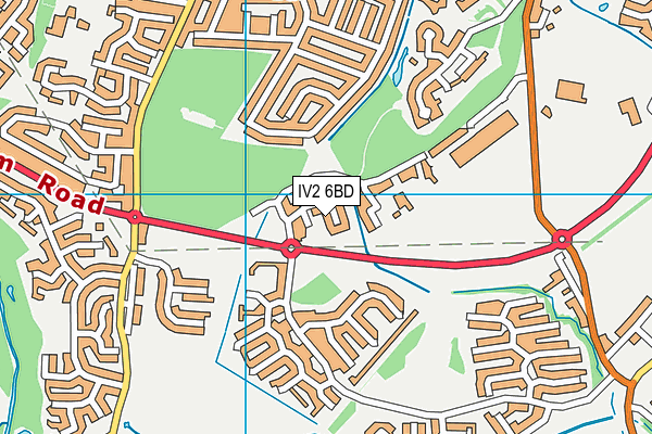 IV2 6BD map - OS VectorMap District (Ordnance Survey)