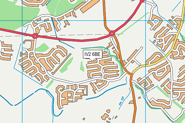 IV2 6BE map - OS VectorMap District (Ordnance Survey)