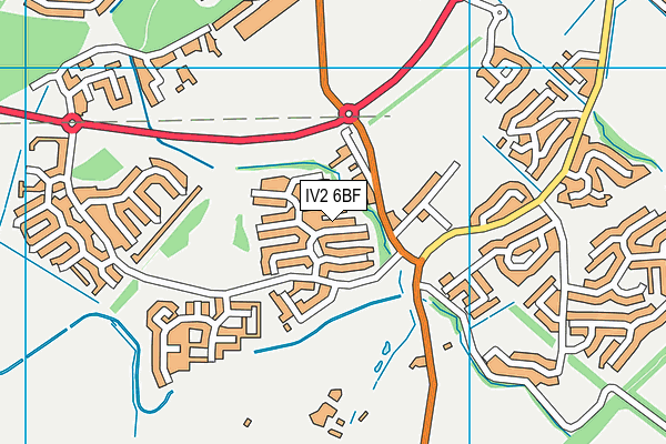 IV2 6BF map - OS VectorMap District (Ordnance Survey)