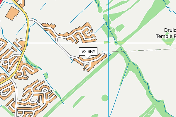 IV2 6BY map - OS VectorMap District (Ordnance Survey)