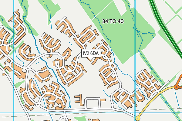 IV2 6DA map - OS VectorMap District (Ordnance Survey)