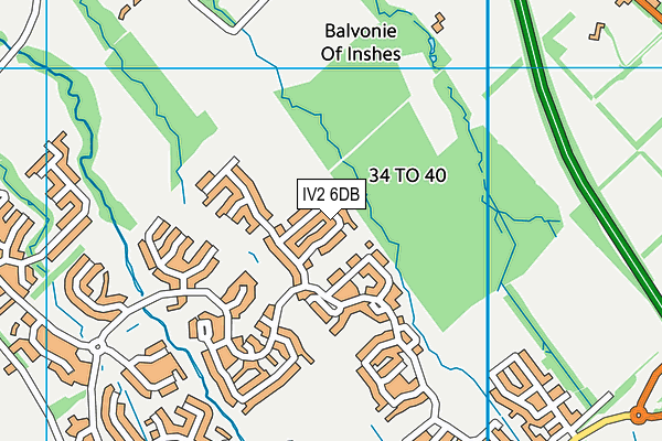 IV2 6DB map - OS VectorMap District (Ordnance Survey)