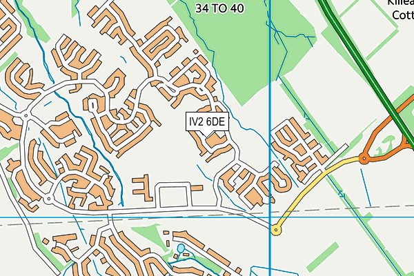 IV2 6DE map - OS VectorMap District (Ordnance Survey)