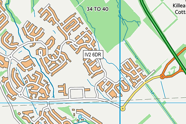 IV2 6DR map - OS VectorMap District (Ordnance Survey)