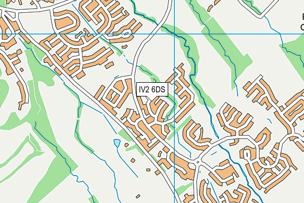 IV2 6DS map - OS VectorMap District (Ordnance Survey)