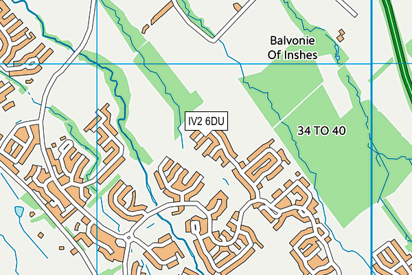 IV2 6DU map - OS VectorMap District (Ordnance Survey)