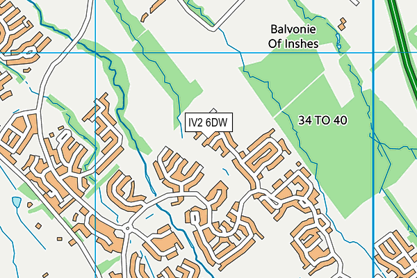 IV2 6DW map - OS VectorMap District (Ordnance Survey)