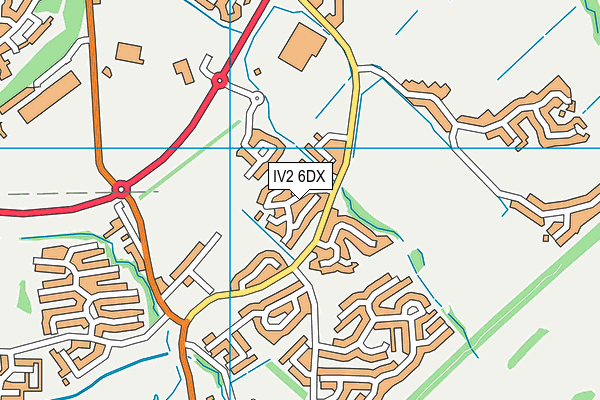 IV2 6DX map - OS VectorMap District (Ordnance Survey)