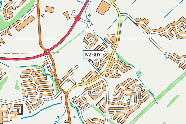 IV2 6DY map - OS VectorMap District (Ordnance Survey)