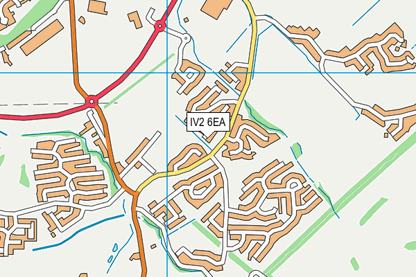 IV2 6EA map - OS VectorMap District (Ordnance Survey)