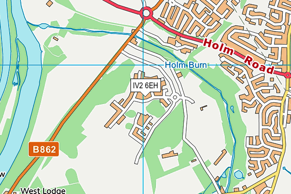 IV2 6EH map - OS VectorMap District (Ordnance Survey)