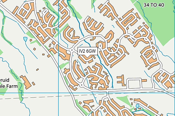 IV2 6GW map - OS VectorMap District (Ordnance Survey)