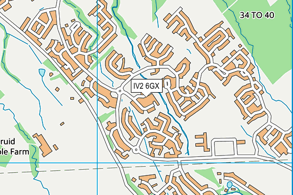 IV2 6GX map - OS VectorMap District (Ordnance Survey)