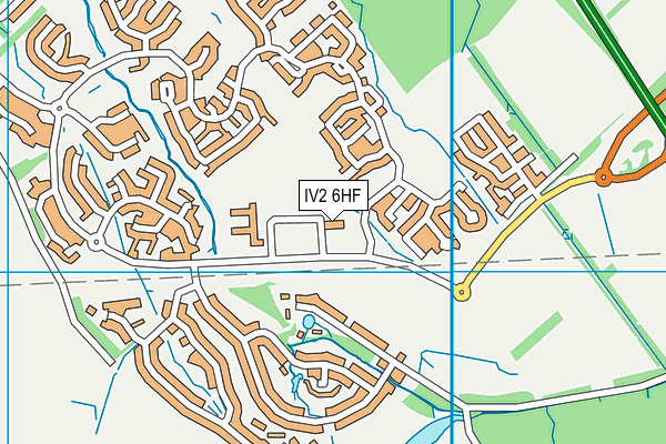 IV2 6HF map - OS VectorMap District (Ordnance Survey)