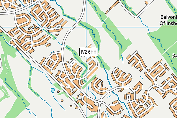 IV2 6HH map - OS VectorMap District (Ordnance Survey)