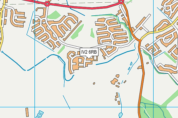 IV2 6RB map - OS VectorMap District (Ordnance Survey)