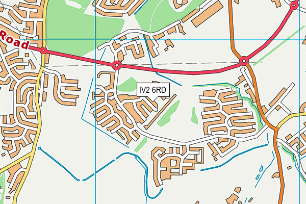 IV2 6RD map - OS VectorMap District (Ordnance Survey)