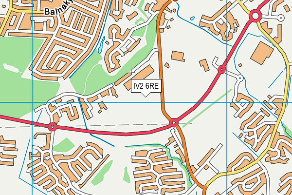 IV2 6RE map - OS VectorMap District (Ordnance Survey)