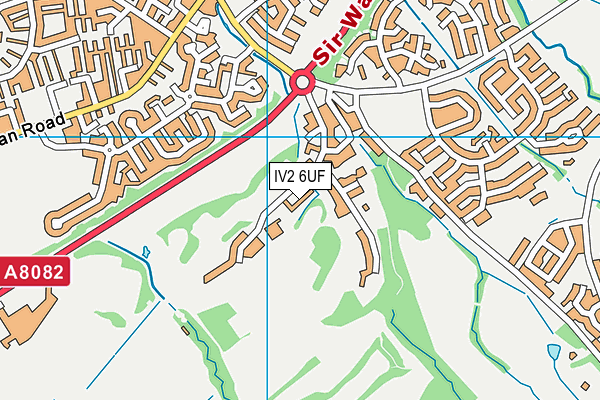 IV2 6UF map - OS VectorMap District (Ordnance Survey)