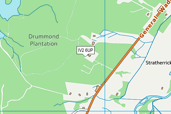 IV2 6UP map - OS VectorMap District (Ordnance Survey)