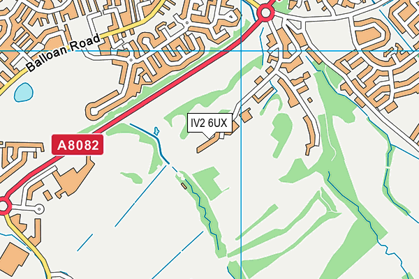 IV2 6UX map - OS VectorMap District (Ordnance Survey)