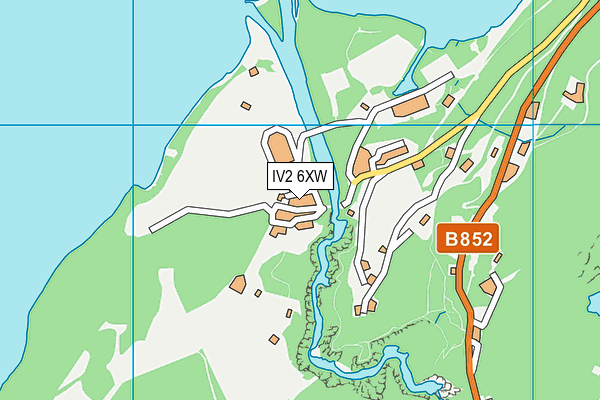 IV2 6XW map - OS VectorMap District (Ordnance Survey)