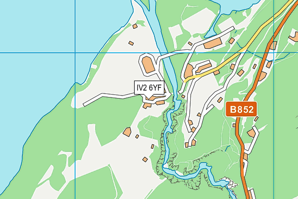 IV2 6YF map - OS VectorMap District (Ordnance Survey)