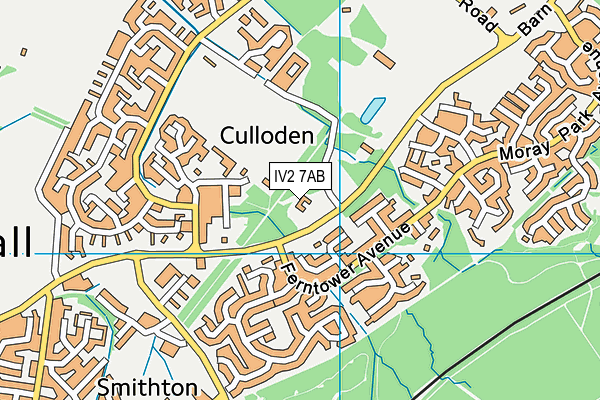 IV2 7AB map - OS VectorMap District (Ordnance Survey)