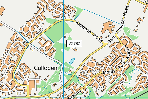 IV2 7BZ map - OS VectorMap District (Ordnance Survey)