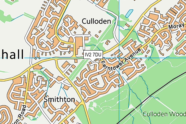 IV2 7DU map - OS VectorMap District (Ordnance Survey)