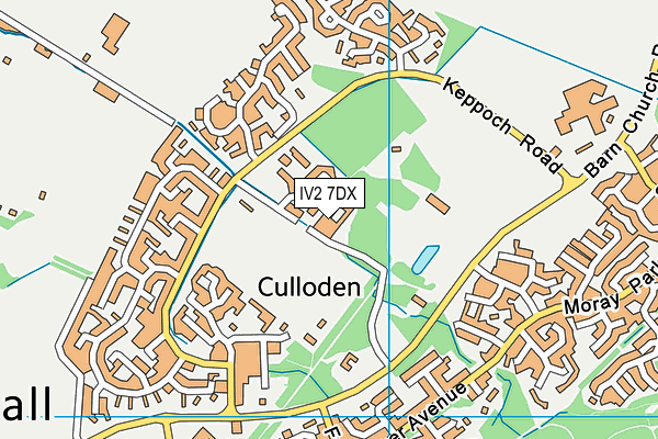 IV2 7DX map - OS VectorMap District (Ordnance Survey)