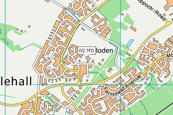 IV2 7FD map - OS VectorMap District (Ordnance Survey)