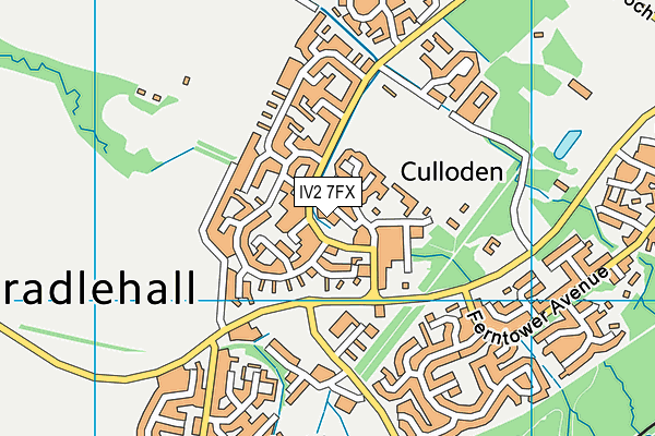 IV2 7FX map - OS VectorMap District (Ordnance Survey)