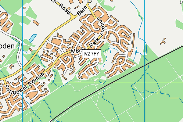 IV2 7FY map - OS VectorMap District (Ordnance Survey)