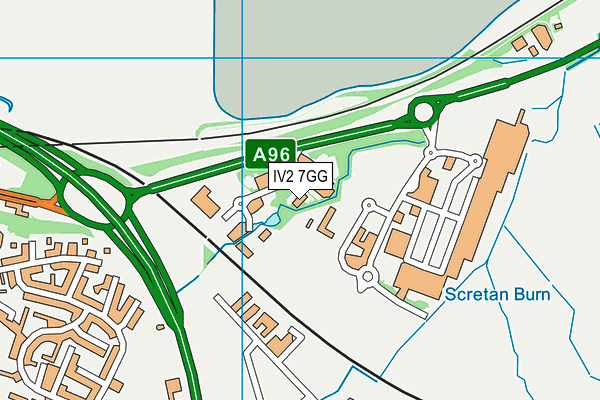 IV2 7GG map - OS VectorMap District (Ordnance Survey)