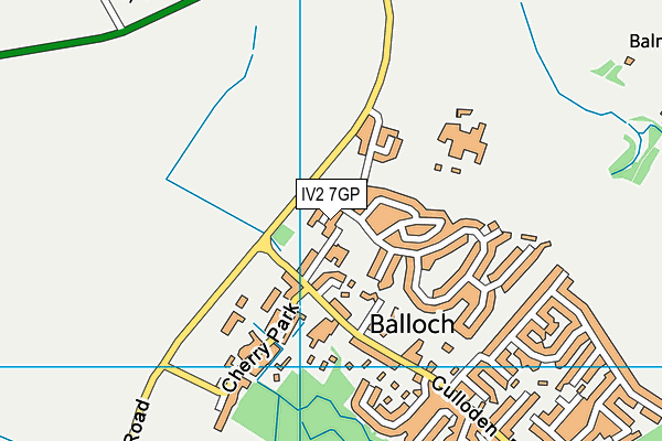 IV2 7GP map - OS VectorMap District (Ordnance Survey)