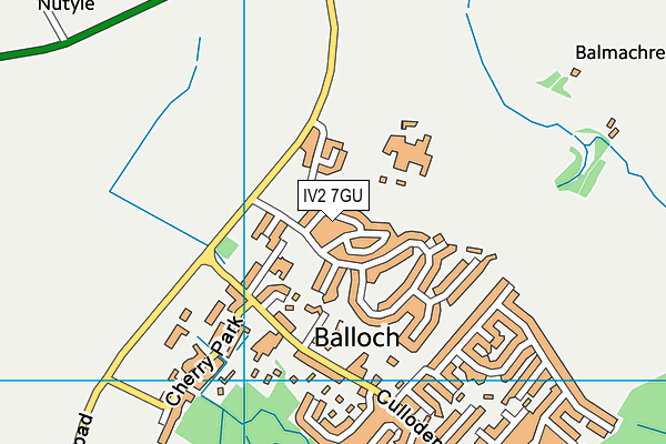 IV2 7GU map - OS VectorMap District (Ordnance Survey)