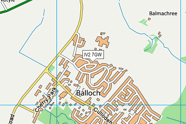 IV2 7GW map - OS VectorMap District (Ordnance Survey)