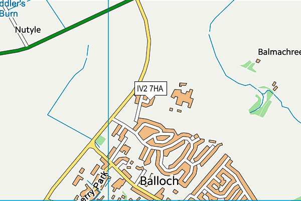 IV2 7HA map - OS VectorMap District (Ordnance Survey)