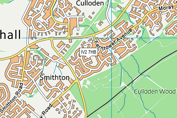 IV2 7HB map - OS VectorMap District (Ordnance Survey)