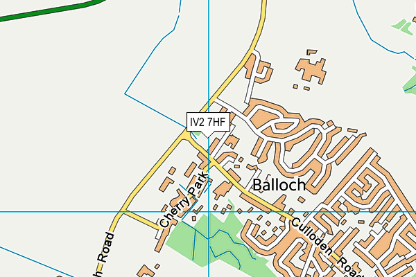 IV2 7HF map - OS VectorMap District (Ordnance Survey)