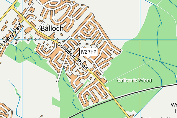 IV2 7HP map - OS VectorMap District (Ordnance Survey)